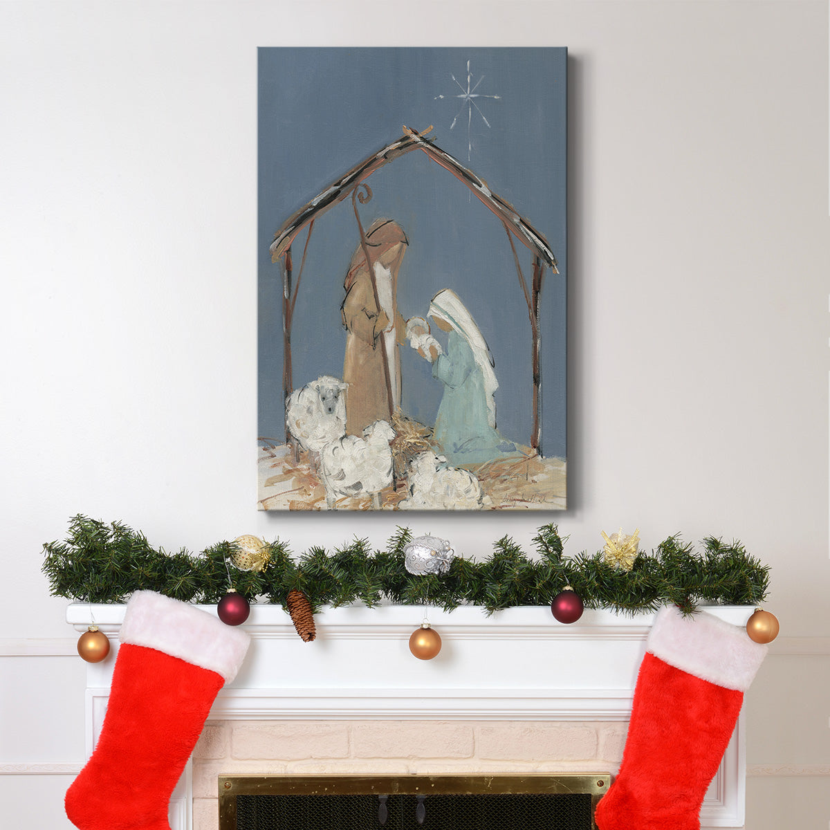 Twilight Nativity Family - Gallery Wrapped Canvas