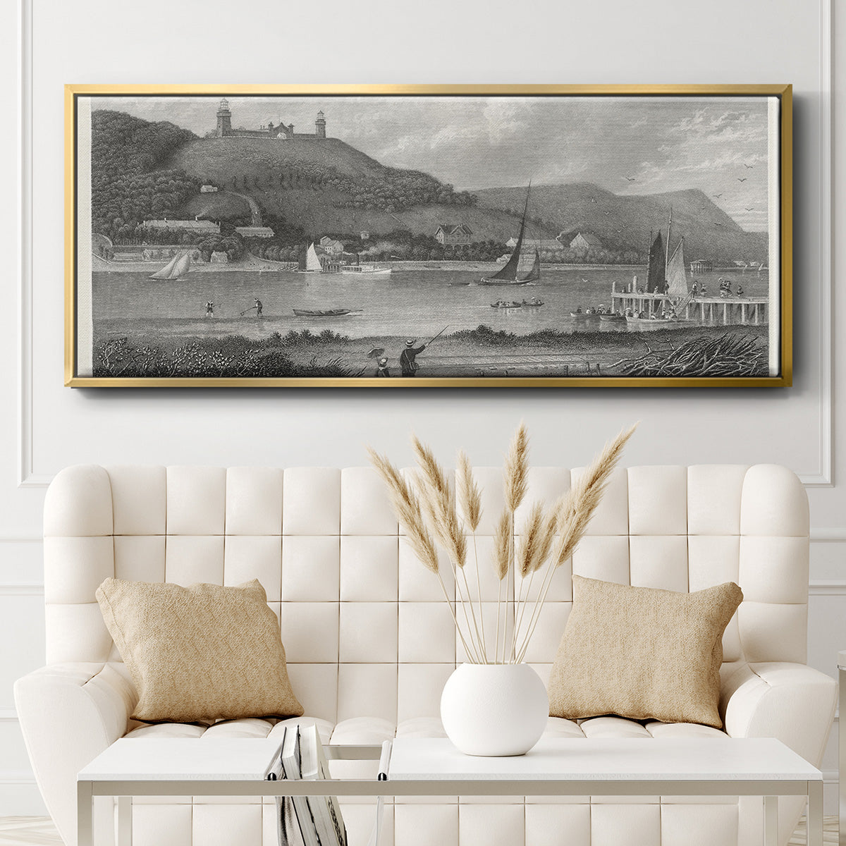 The Highlands of the Neversink - Floater Framed Canvas Print