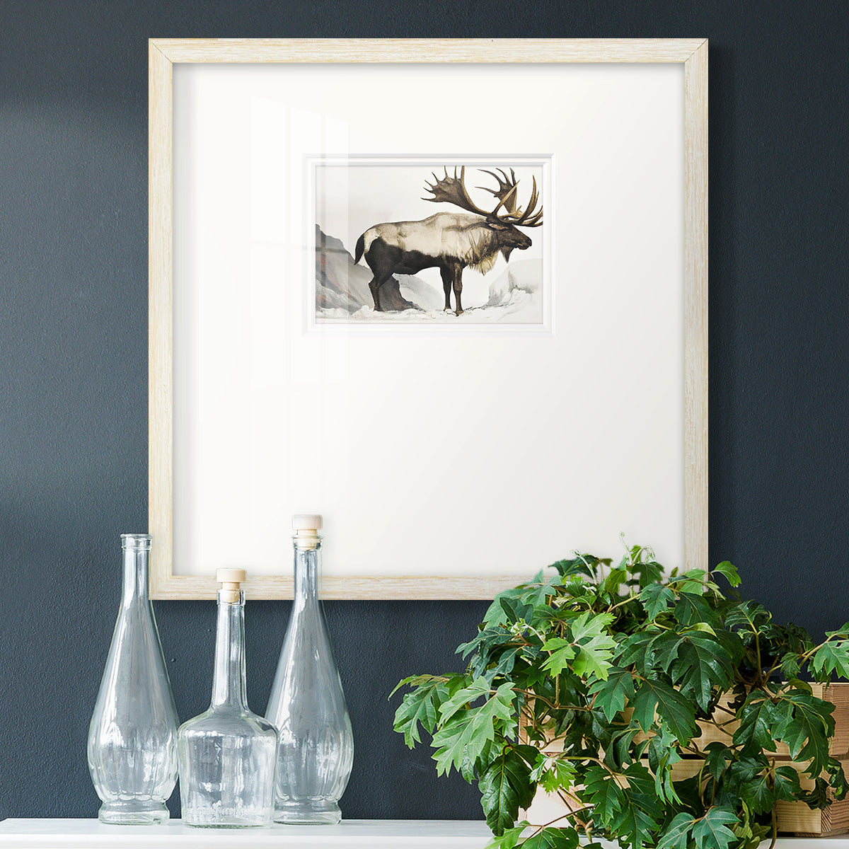 Elk Mounrtain Premium Framed Print Double Matboard