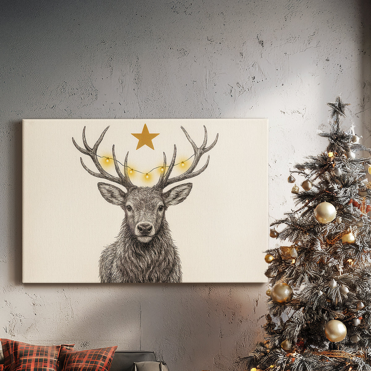 Pearled Wreath Whisper - Canvas Art Print