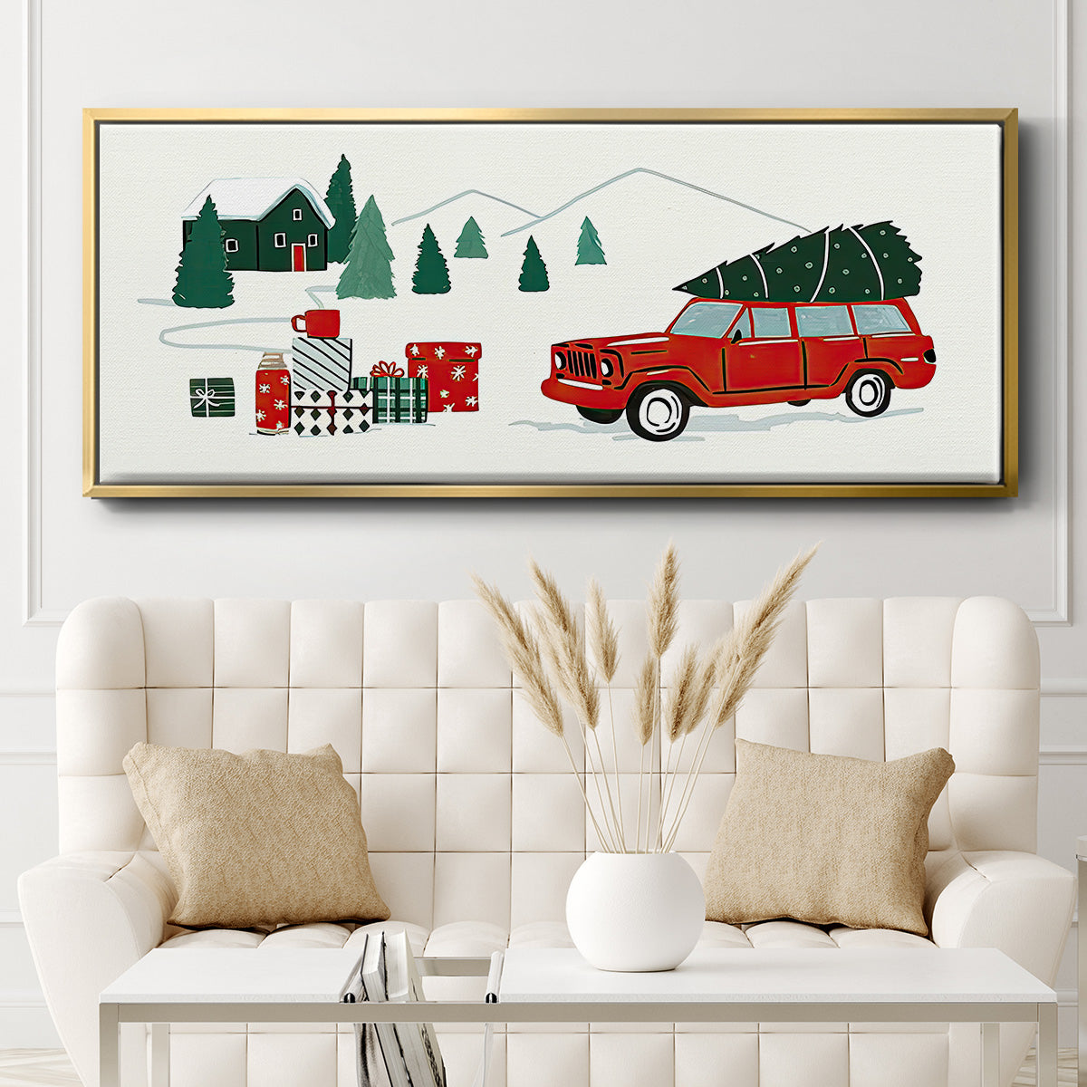 Going to Grandmas Collection D - Floater Framed Canvas Print
