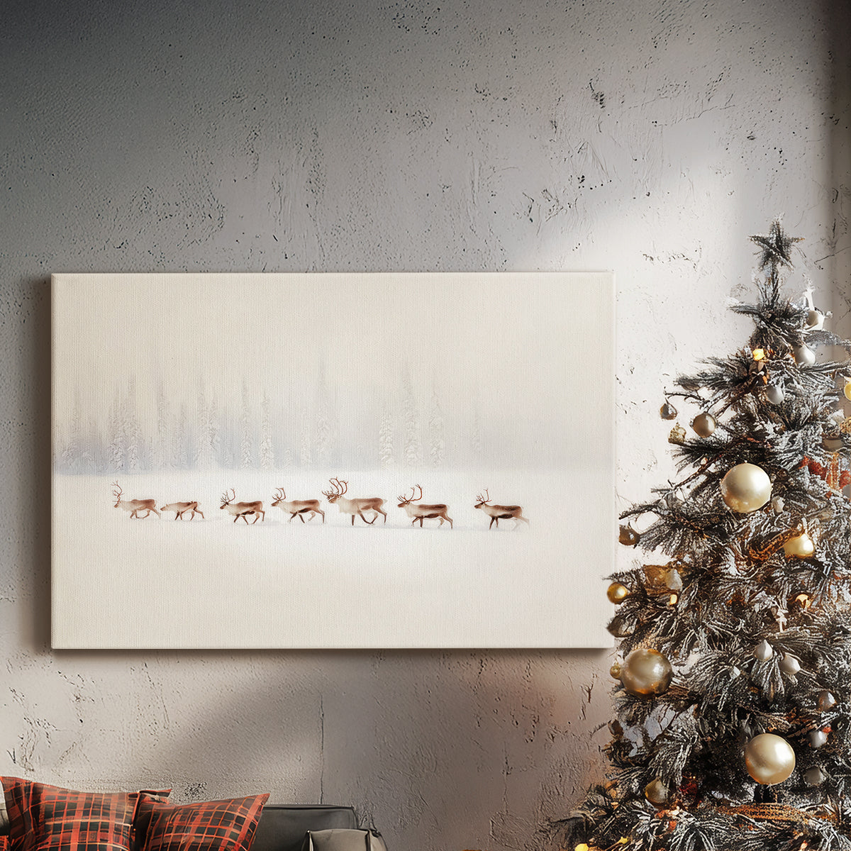 Silver Yule Lullaby - Canvas Art Print