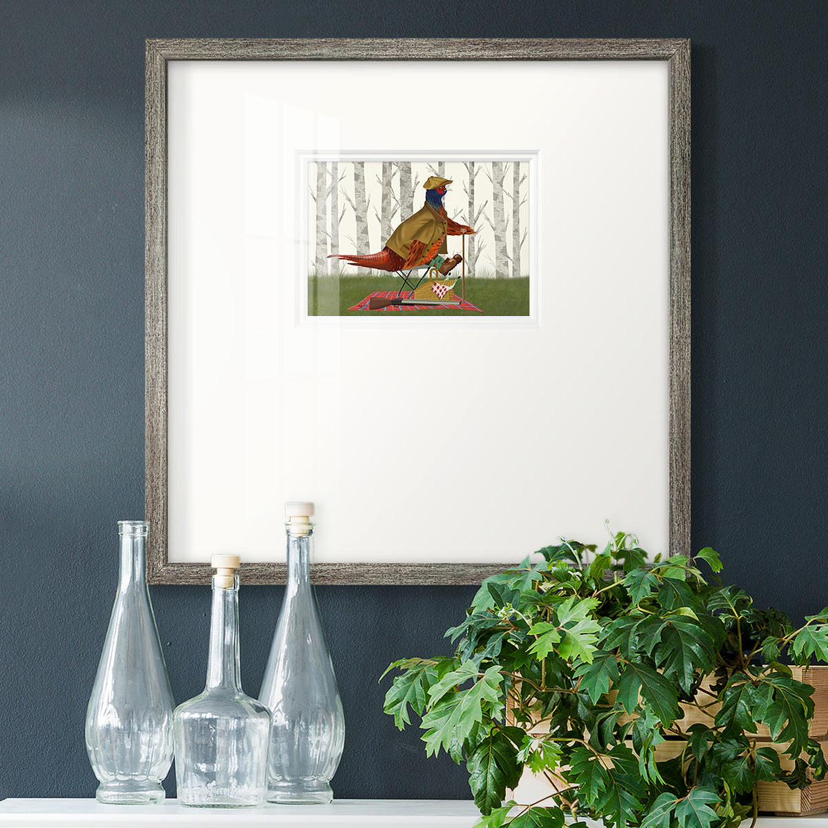 Pheasant Shooting Party 4 Premium Framed Print Double Matboard