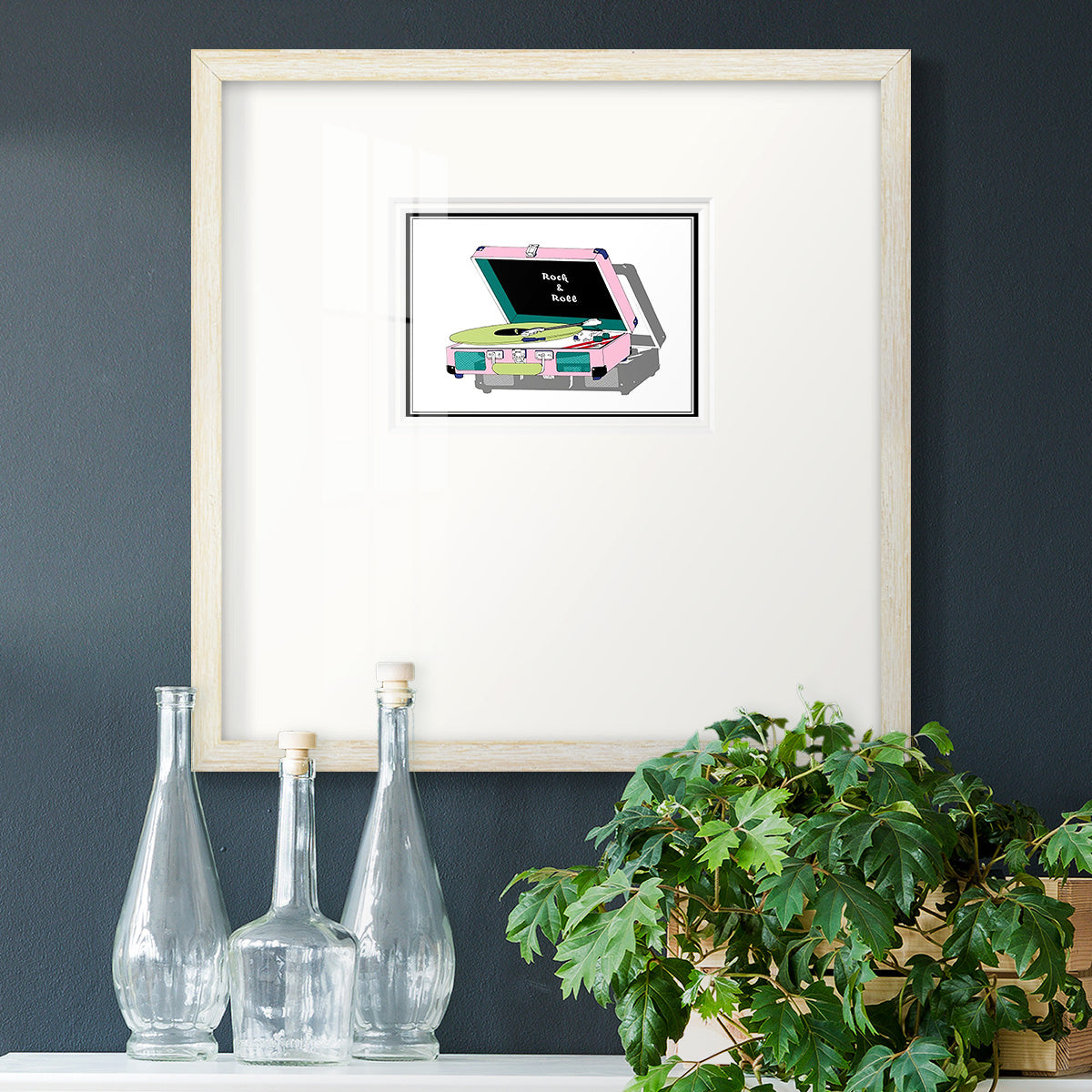 Record Shop I Premium Framed Print Double Matboard