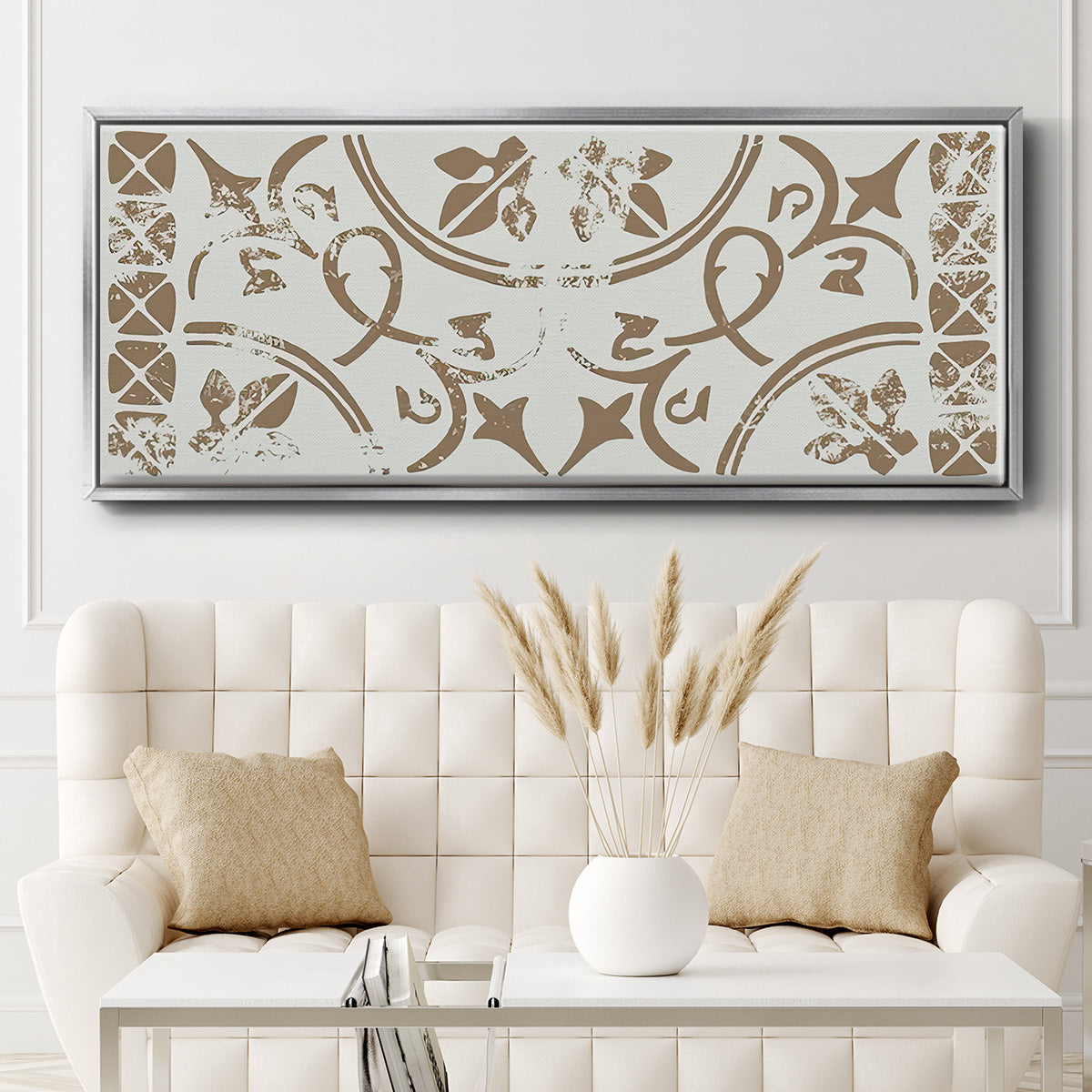 Ceramic Tile Collection D - Floater Framed Canvas Print