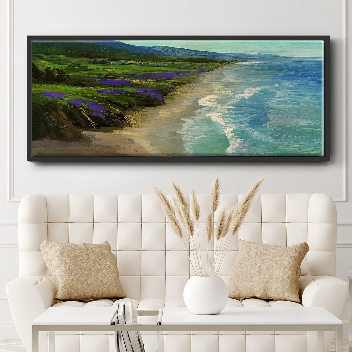 Montara Beach - Floater Framed Canvas Print