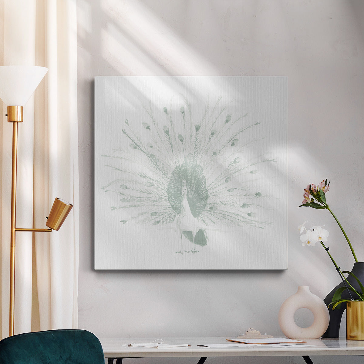 Sage Peacock II - Canvas Art Print