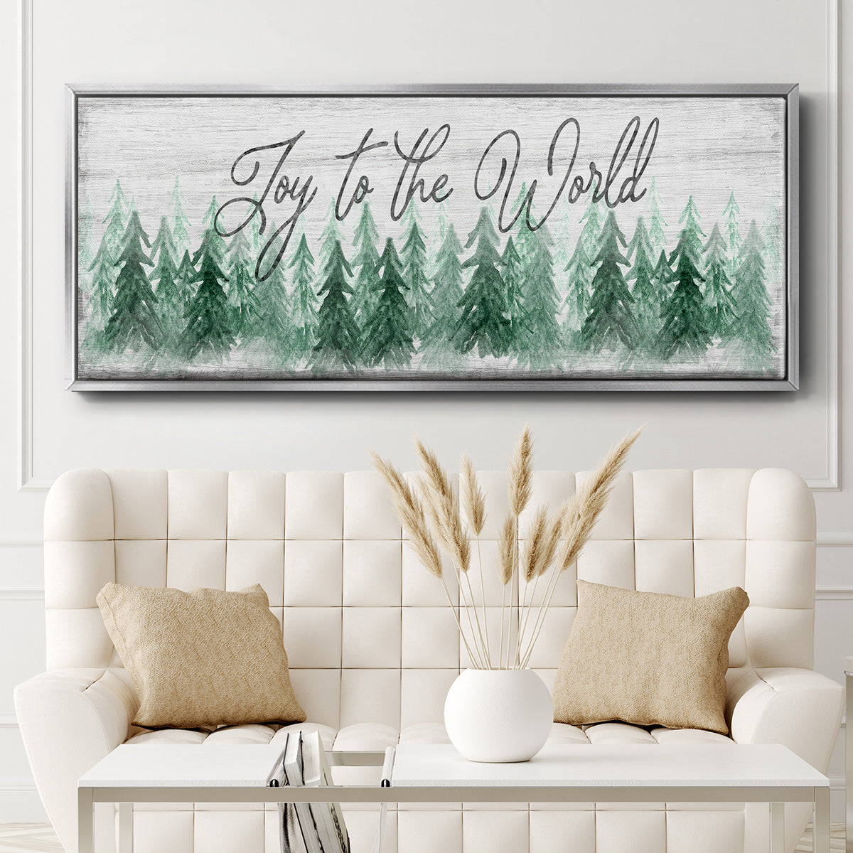 Joy to the World - Floater Framed Canvas Print