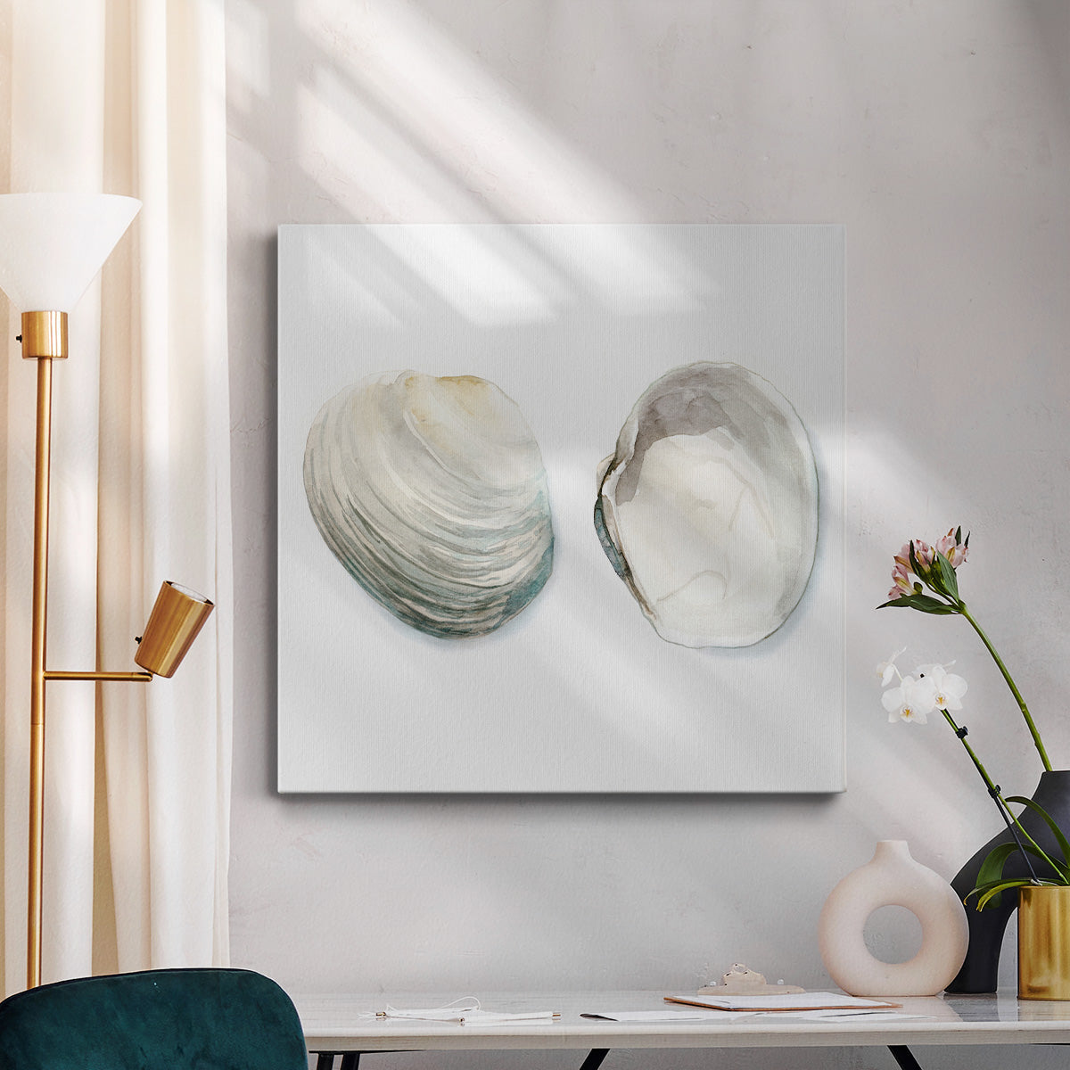 Watercolor Shells II-Premium Gallery Wrapped Canvas - Ready to Hang