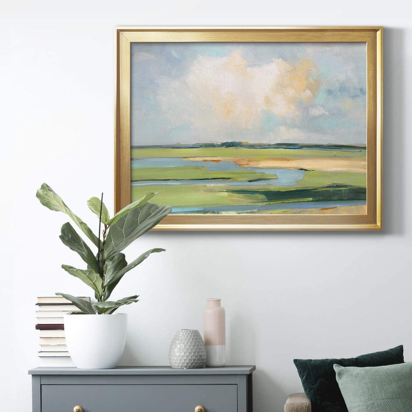 Pastel Horizon II Premium Classic Framed Canvas - Ready to Hang