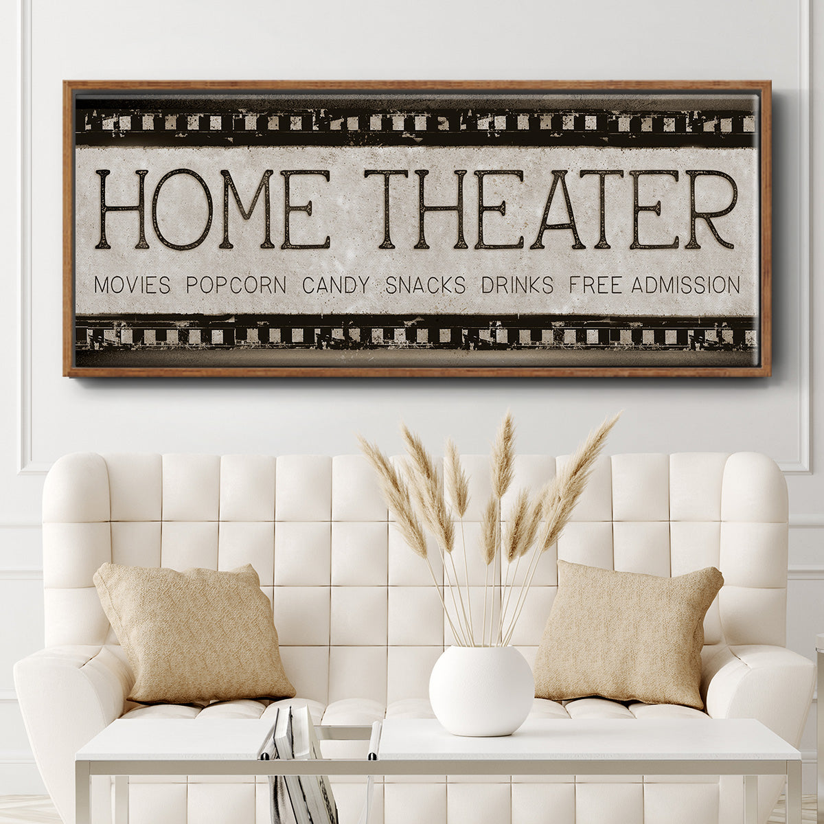 Home Theater - Floater Framed Canvas Print