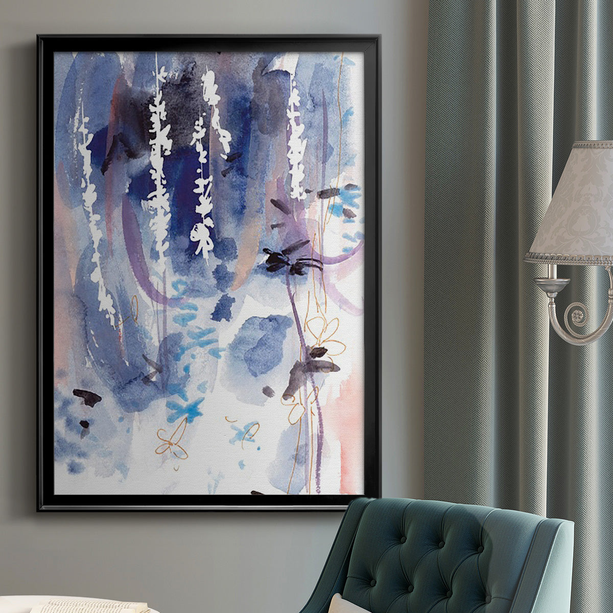 Late Night Breeze II - Modern Framed Canvas Print