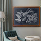 Foliage on Navy III Premium Framed Canvas- Ready to Hang