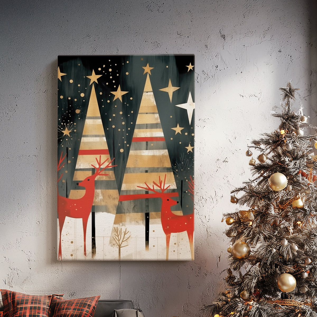 Bells of Warm Lantern Carol - Canvas Art Print