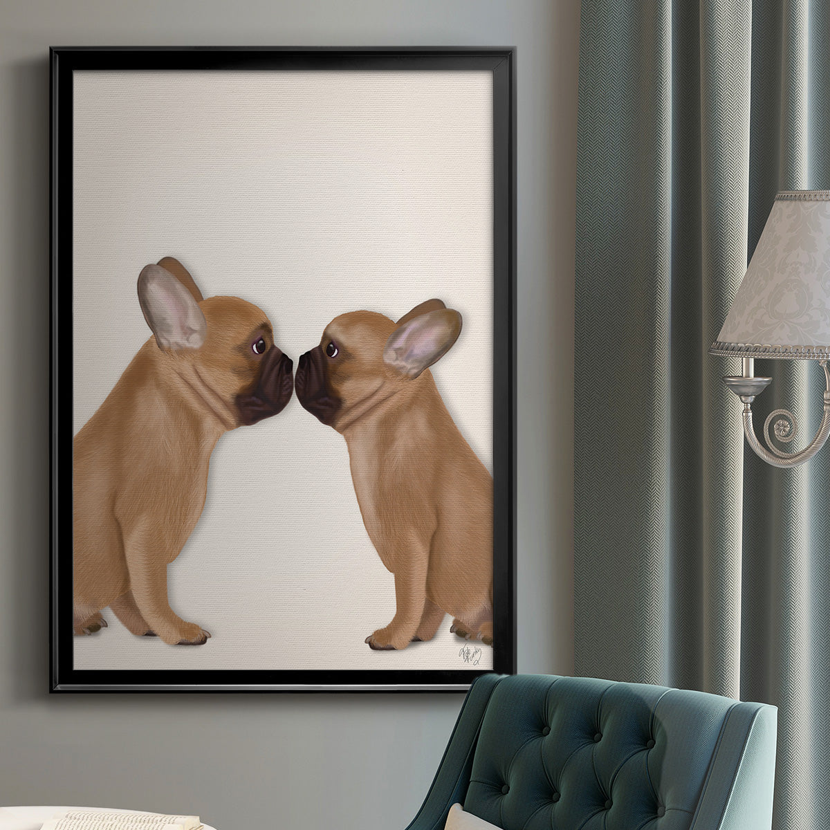 French Kiss Close Up I - Modern Framed Canvas Print