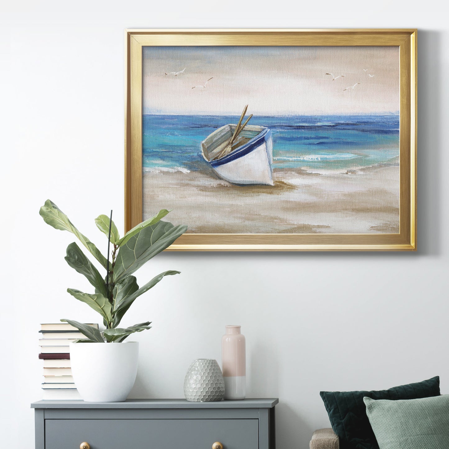 Shore Excursion - Modern Framed Canvas Print