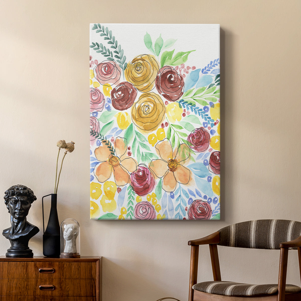 Flower Carousel I - Canvas Art Print