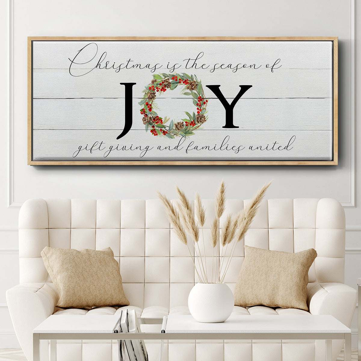 Season of Joy - Floater Framed Canvas Print