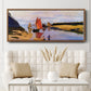 Breakwater at Trouville, Low Tide, 1870 - Floater Framed Canvas Print