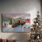 Pale Winter Nativity Hearth - Canvas Art Print