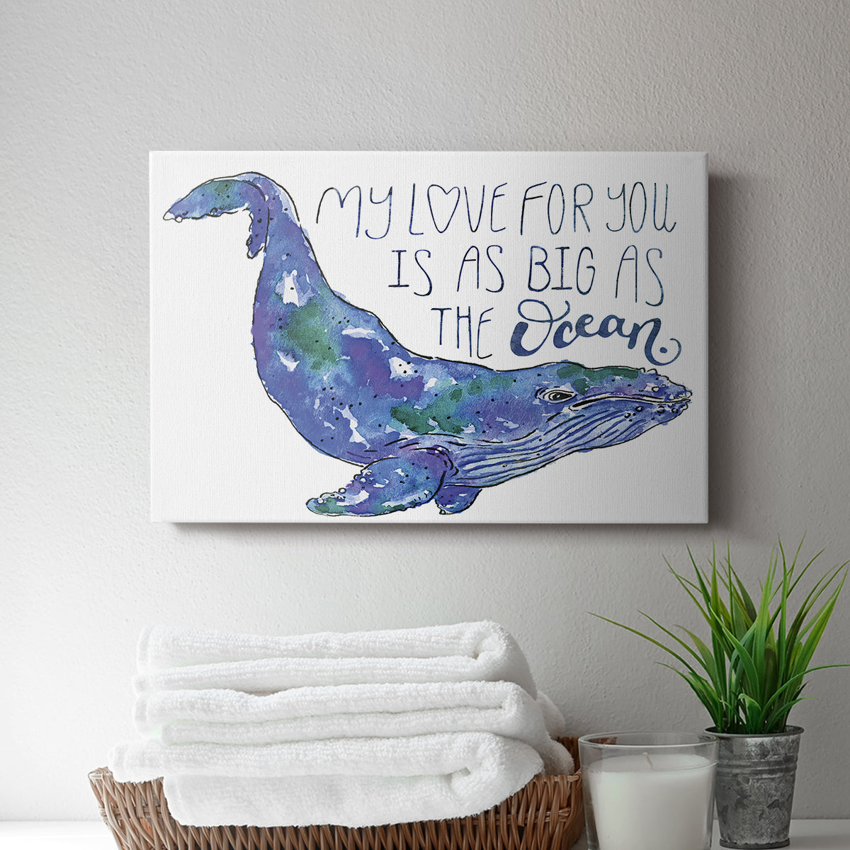 Whale Love II - Canvas Art Print