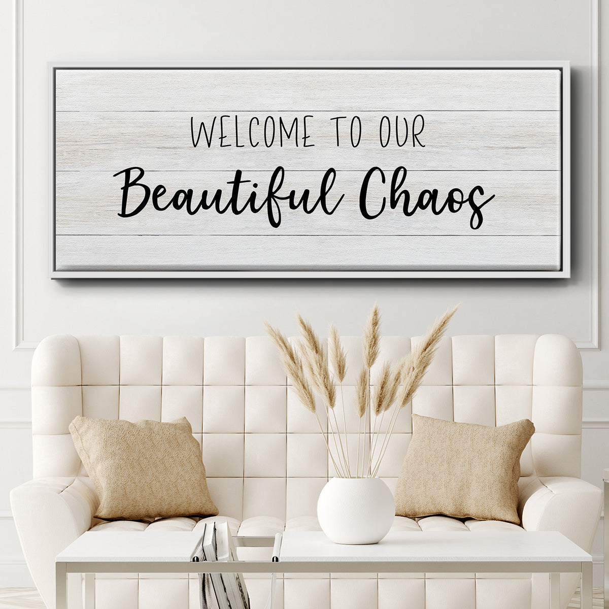 Beautiful Chaos - Floater Framed Canvas Print