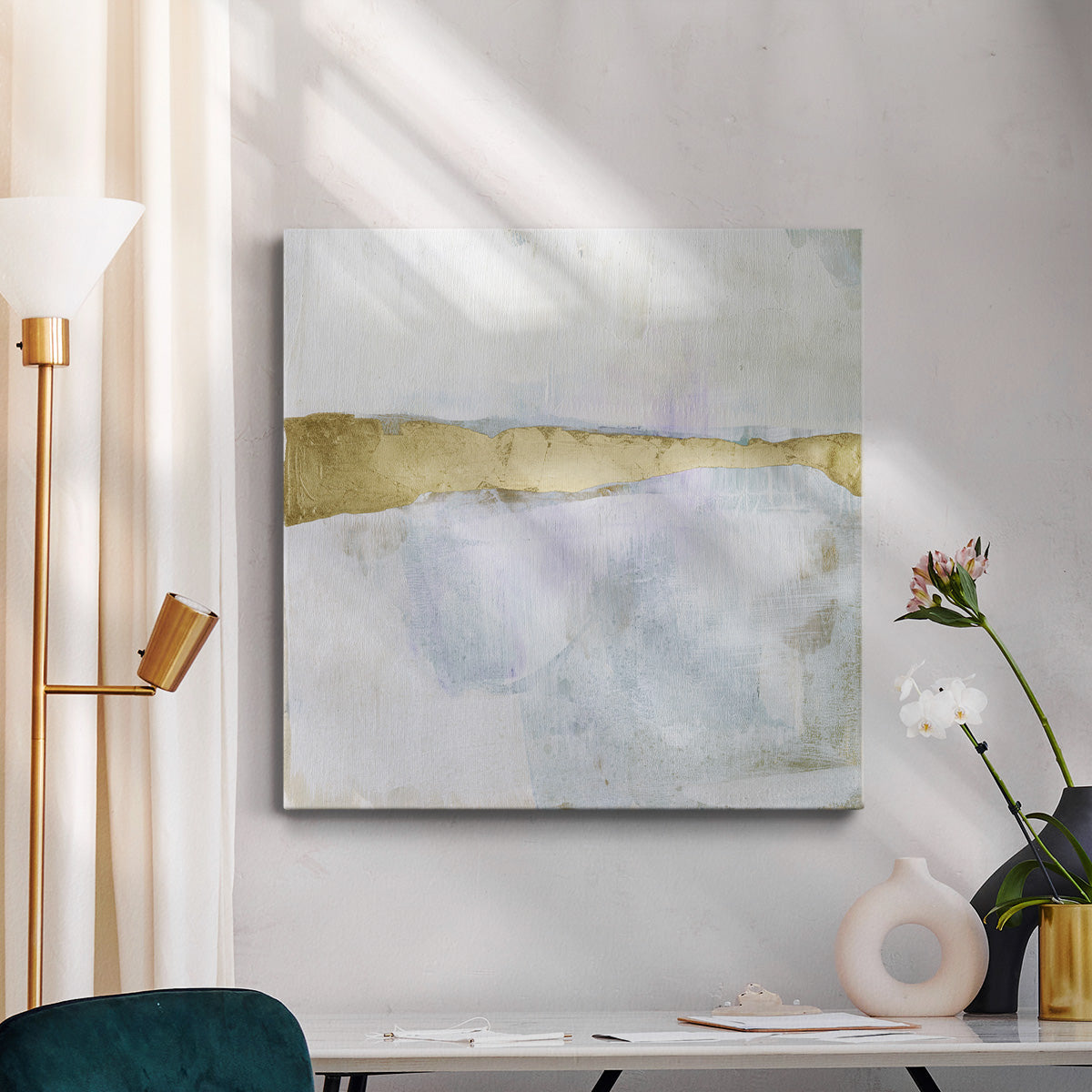 Gold Ribbon Horizon I - Canvas Art Print