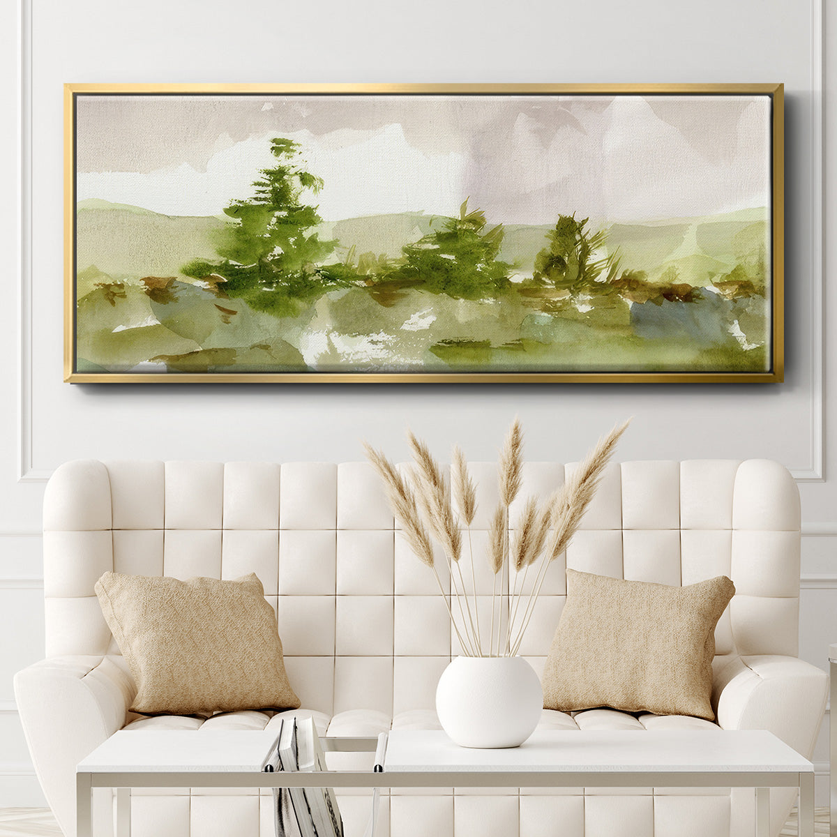 Morning Retreat I - Floater Framed Canvas Print