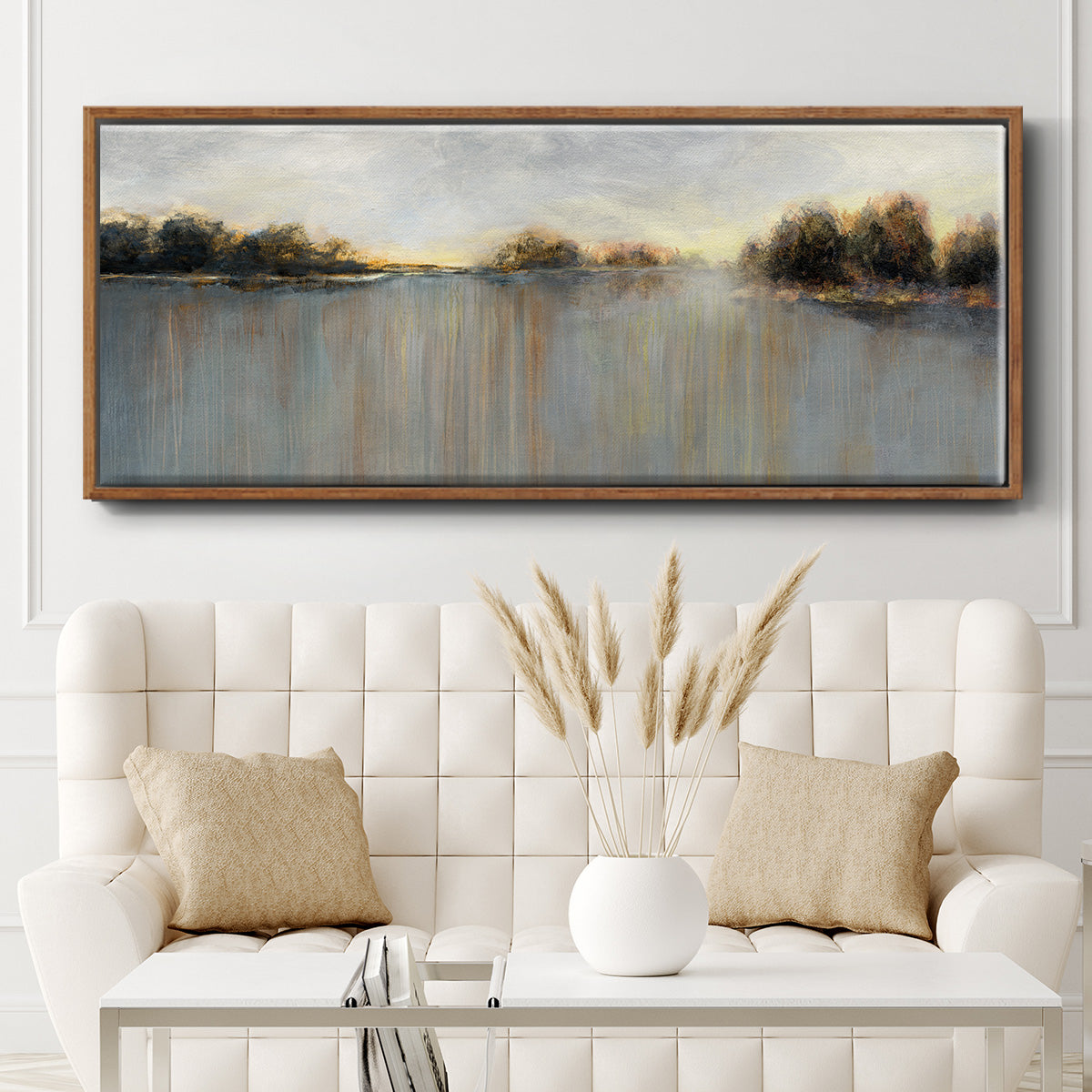 Rain at Dawn - Floater Framed Canvas Print