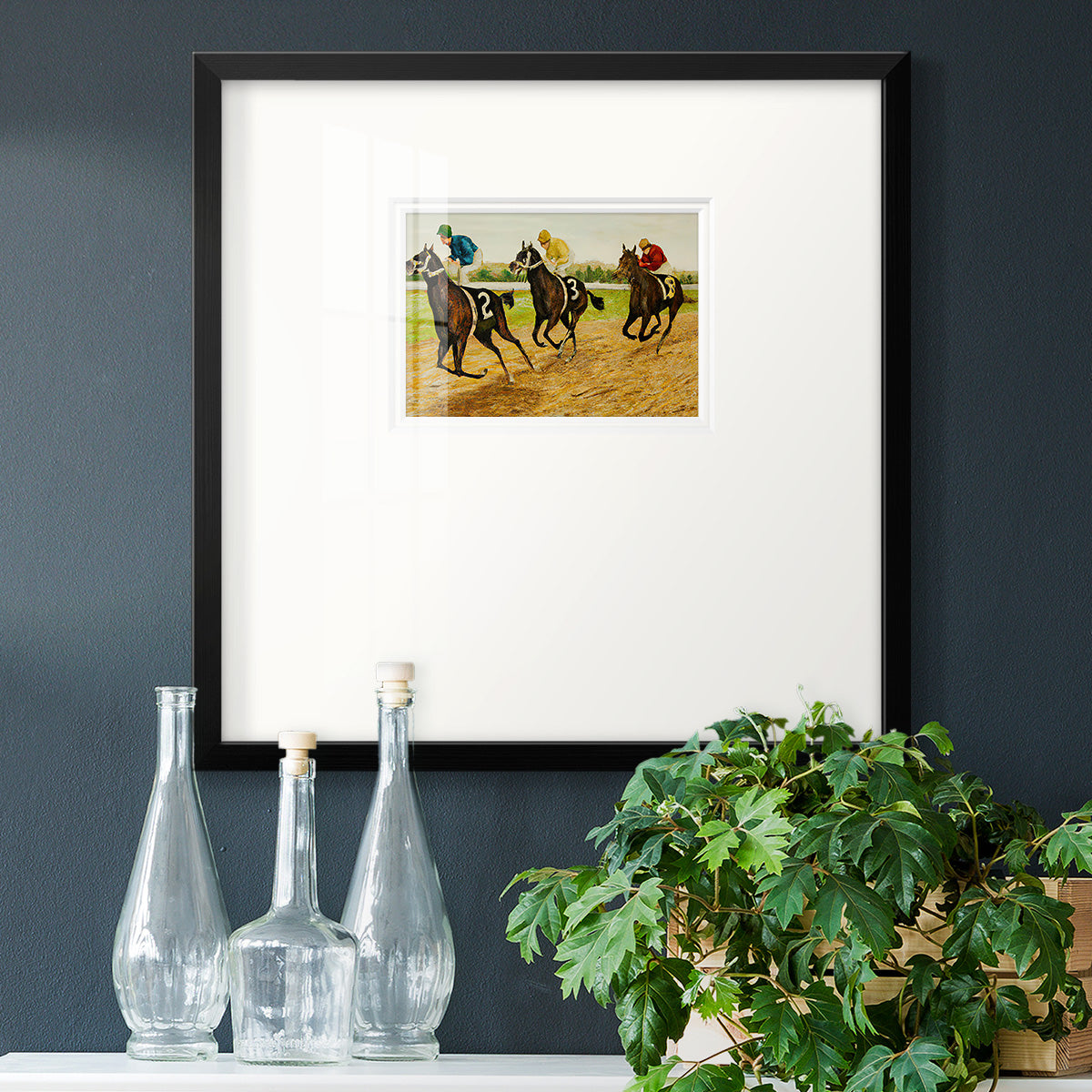 Day at the Race V Premium Framed Print Double Matboard