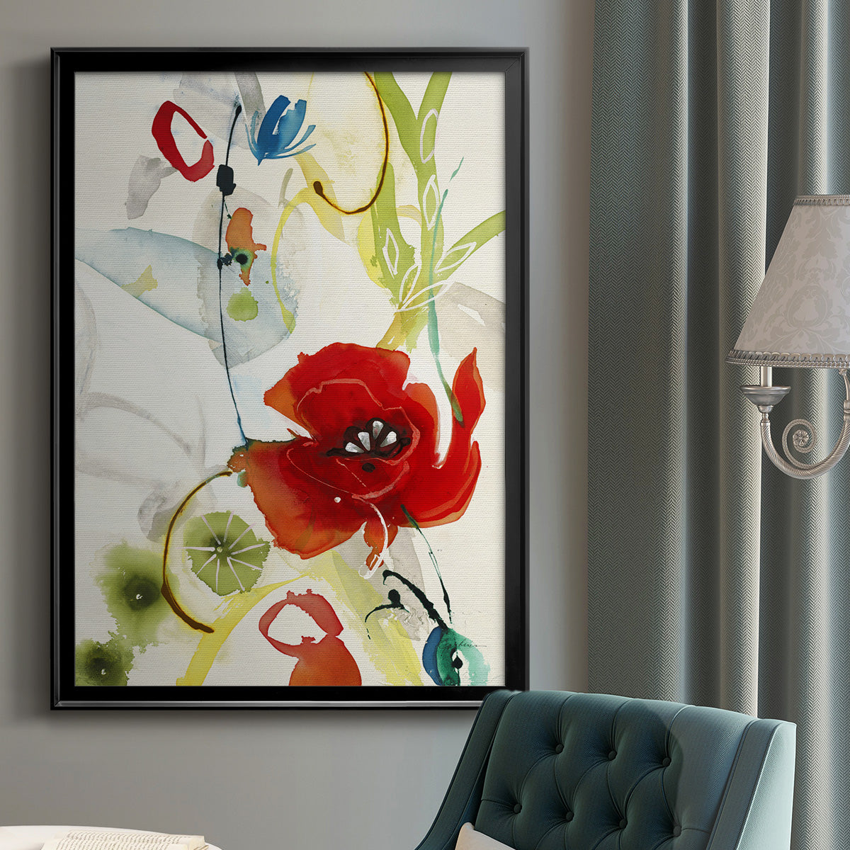 Local Color II - Modern Framed Canvas Print