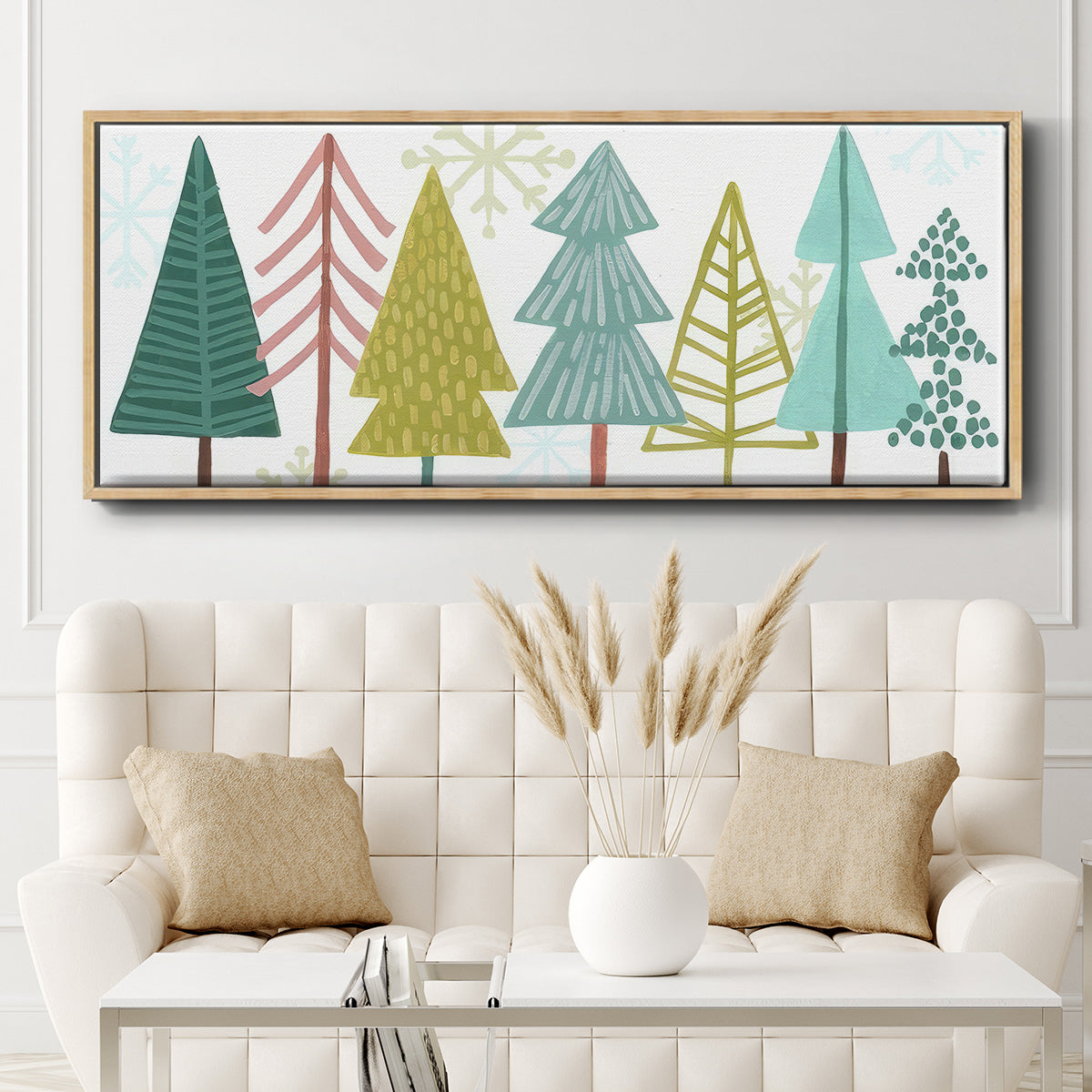 Modern Holiday Collection D - Floater Framed Canvas Print