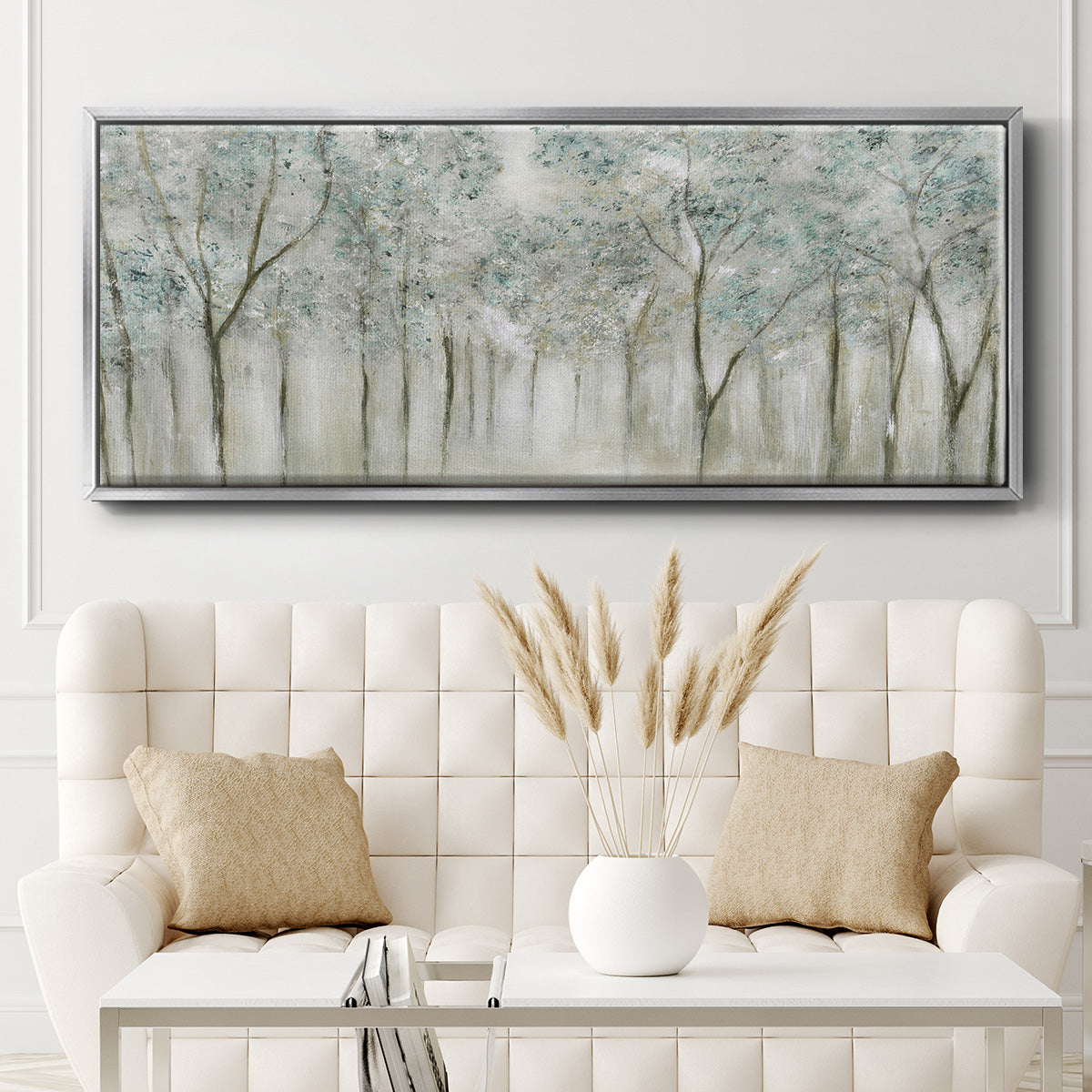 Neutral Spring - Floater Framed Canvas Print