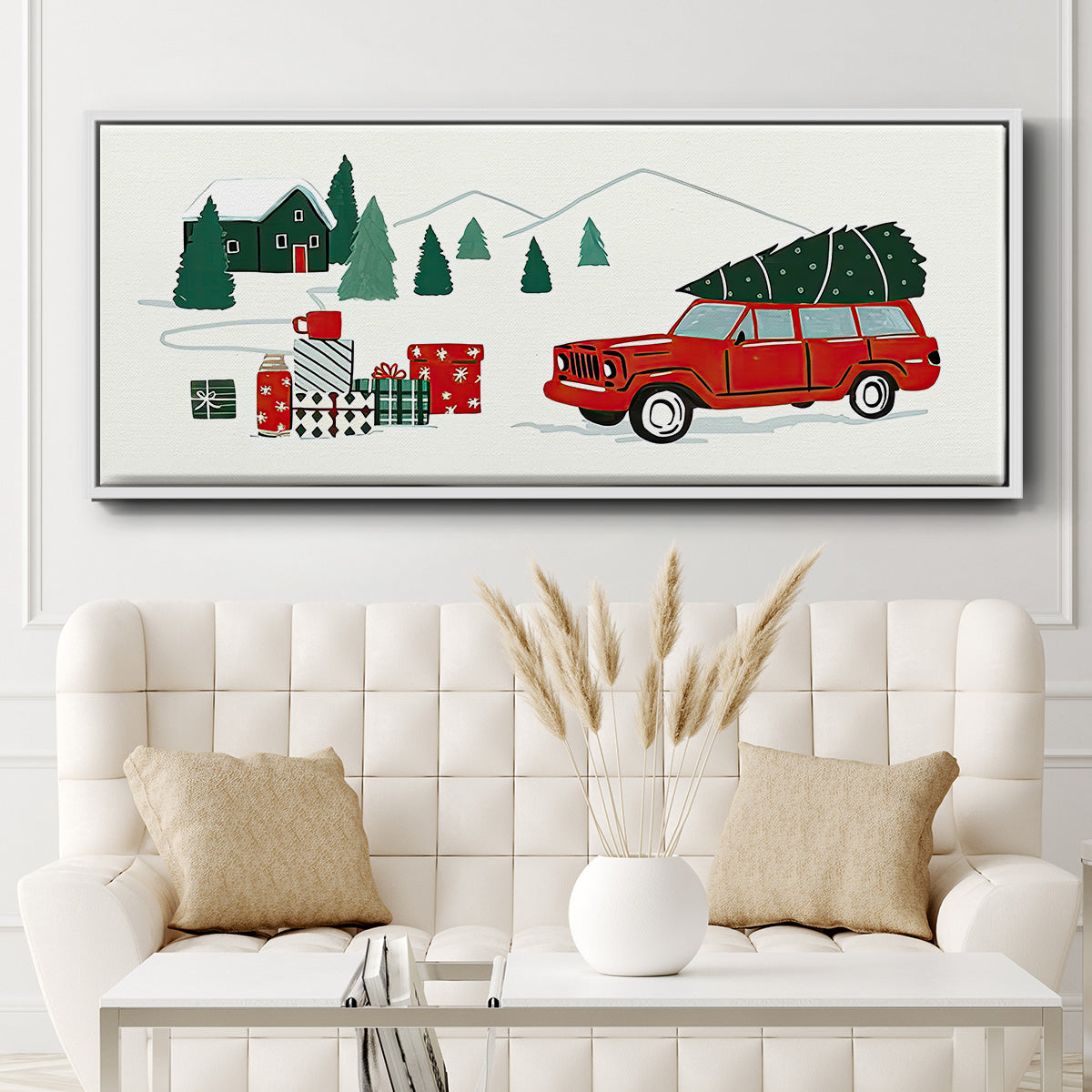 Going to Grandmas Collection D - Floater Framed Canvas Print