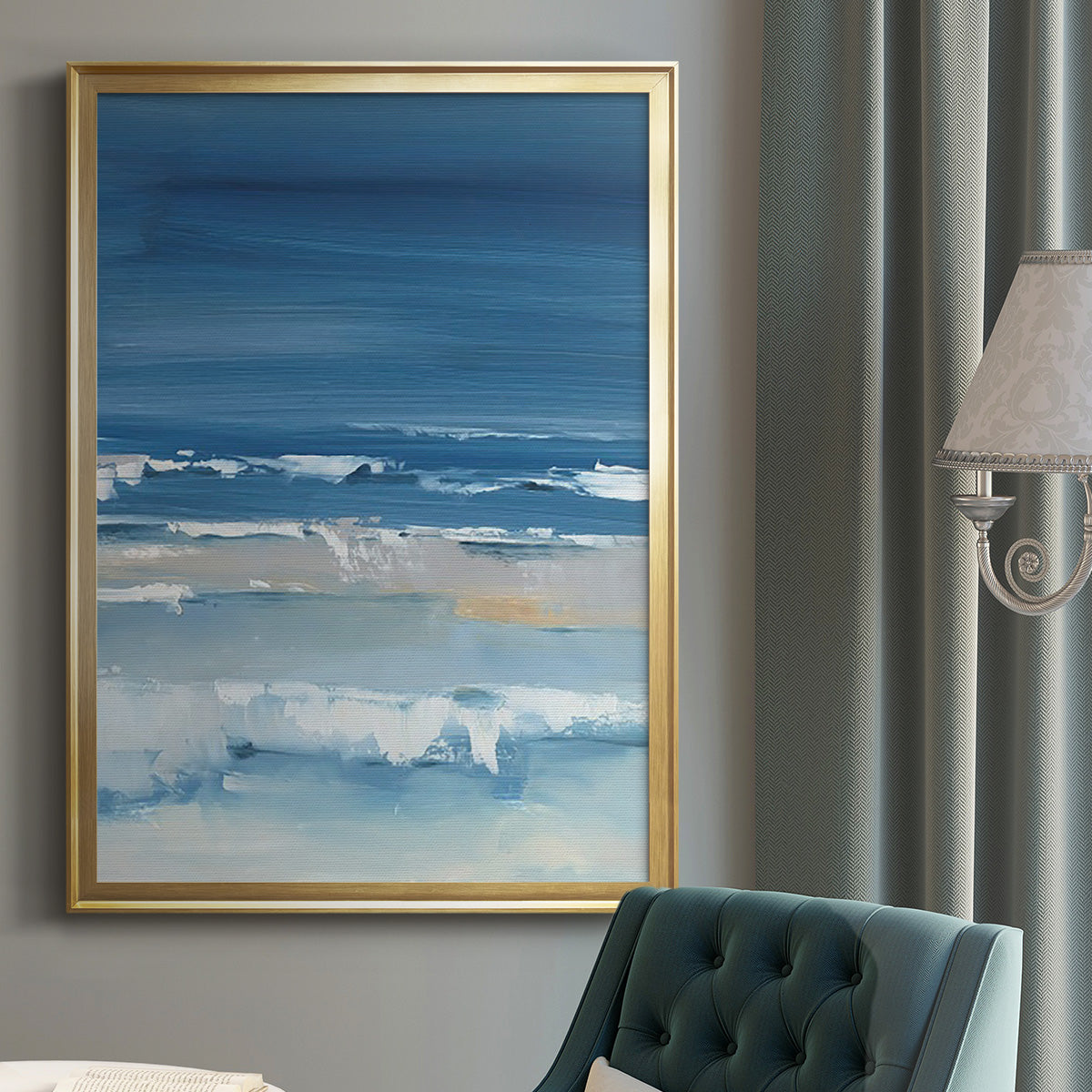 Coastal Colors I - Modern Framed Canvas Print