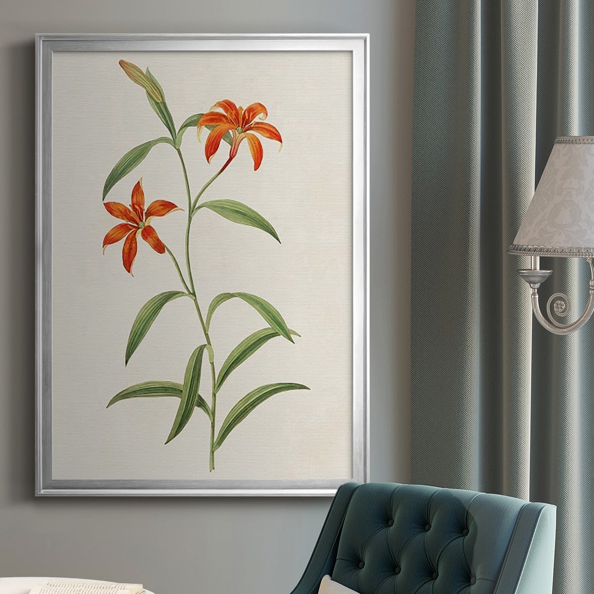 Flowers of the Seasons III - Modern Framed Canvas Print