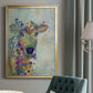 Fantastic Florals Cow - Modern Framed Canvas Print