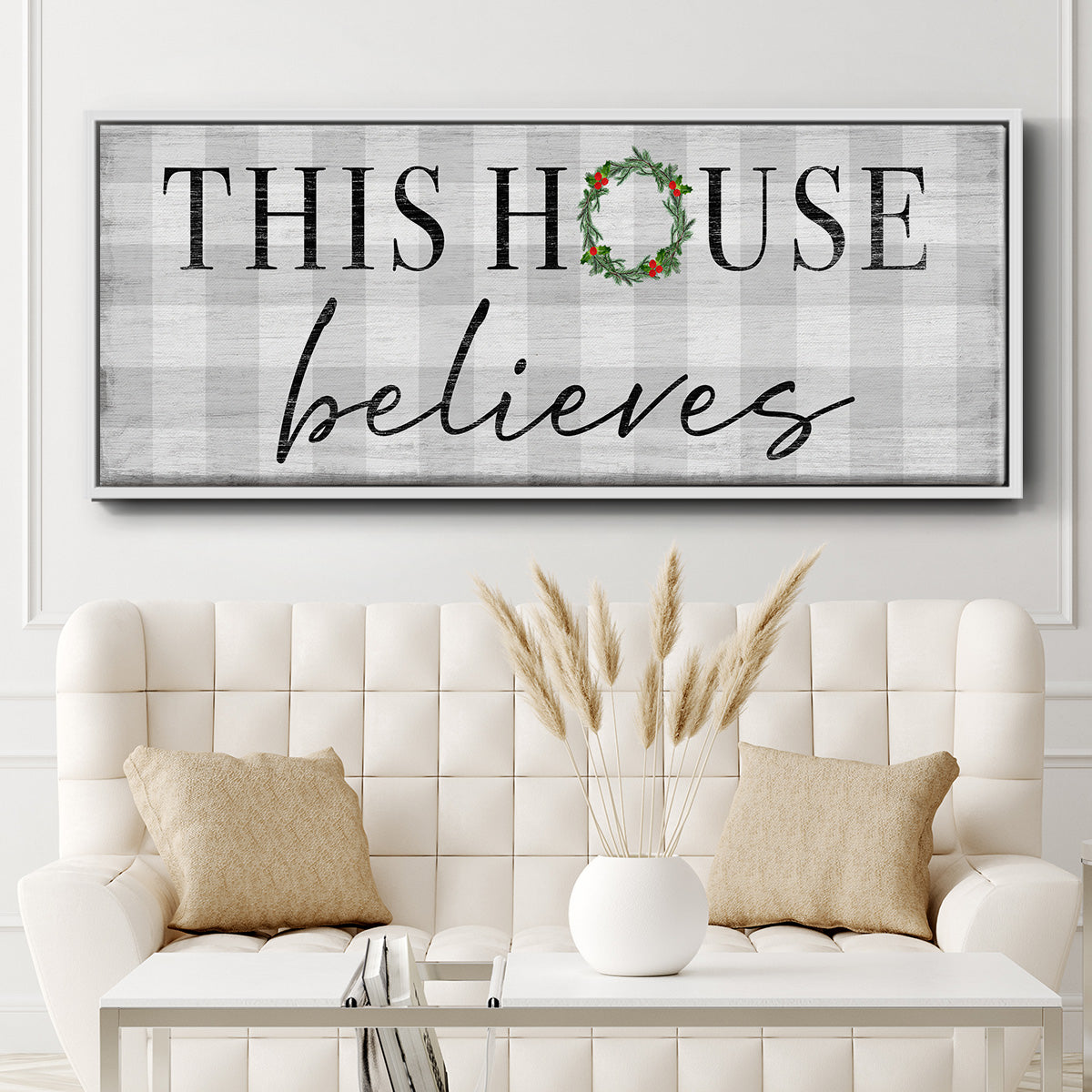 This House Believes - Floater Framed Canvas Print