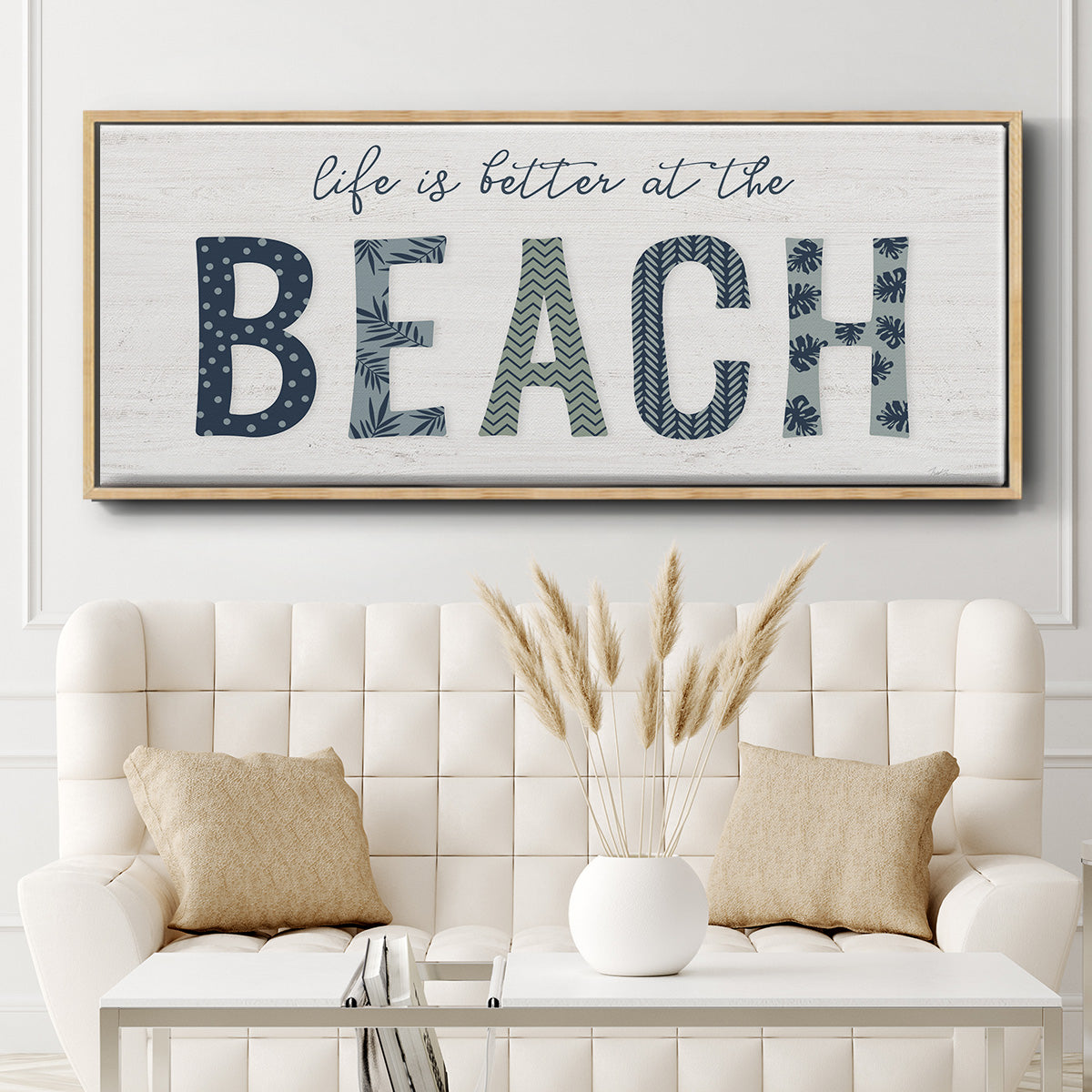 Beach Better - Floater Framed Canvas Print