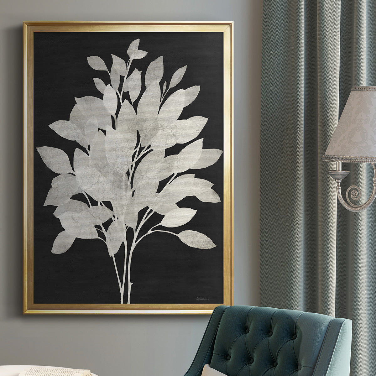 Misty Branches I - Modern Framed Canvas Print