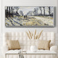 The Road, Effect of Snow at Sunset, 1869 - Floater Framed Canvas Print