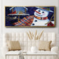Snow Friends - Floater Framed Canvas Print