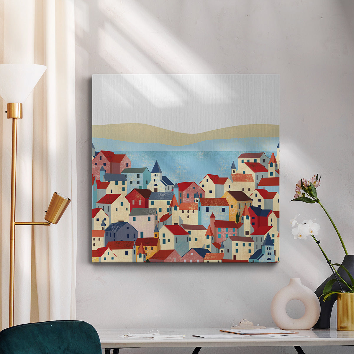 Illustrated Italian Landscape & Nature III-Premium Gallery Wrapped Canvas - Ready to Hang