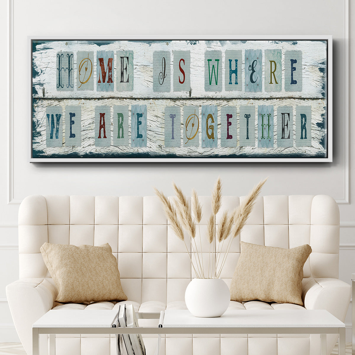 We Are Together - Floater Framed Canvas Print