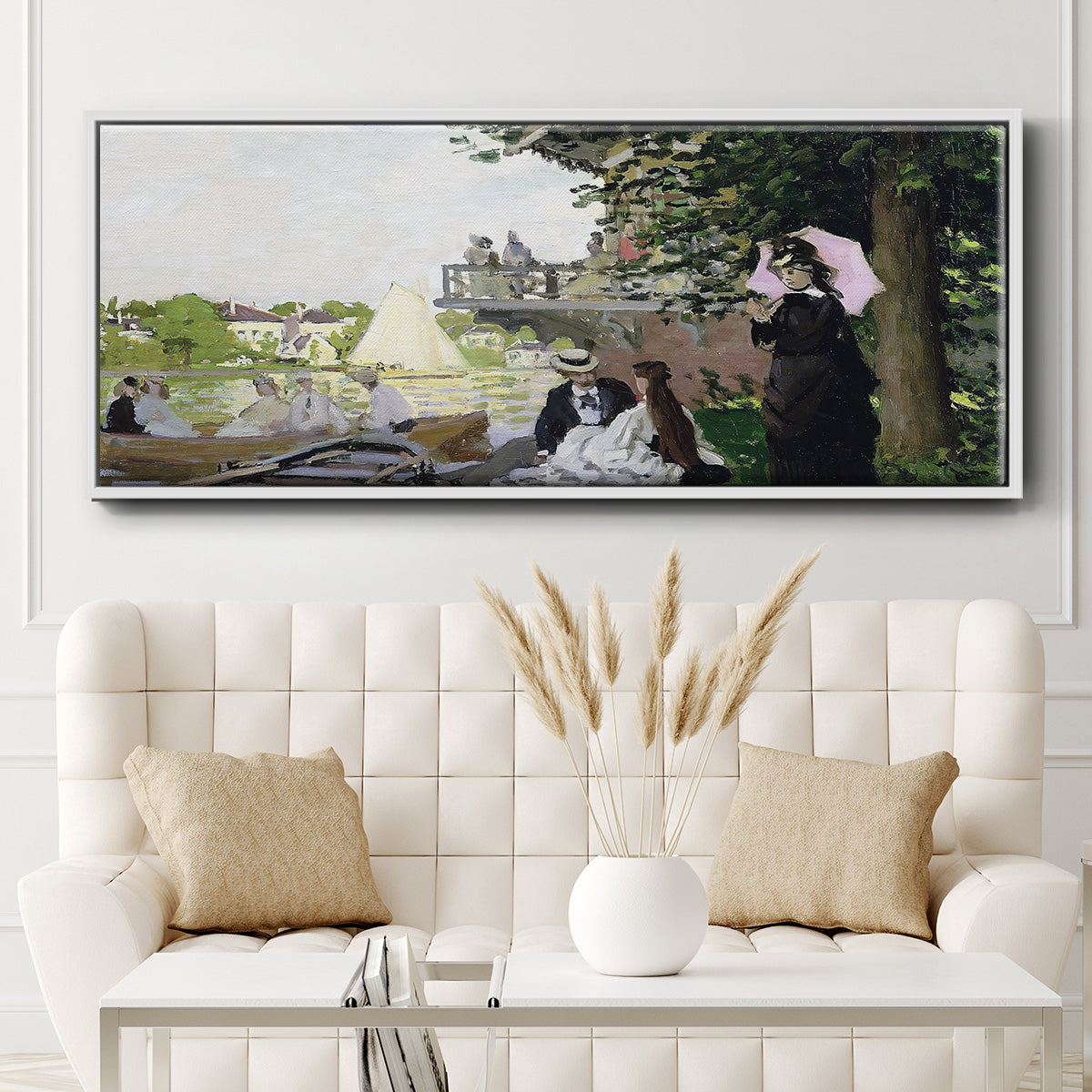 Garden House on the Zaan, Zaandam, 1871 - Floater Framed Canvas Print