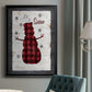 Checkered Snowman I - Modern Framed Canvas Print