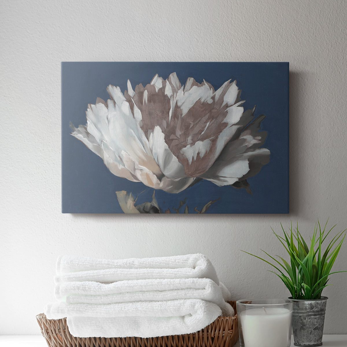 White Peony - Canvas Art Print