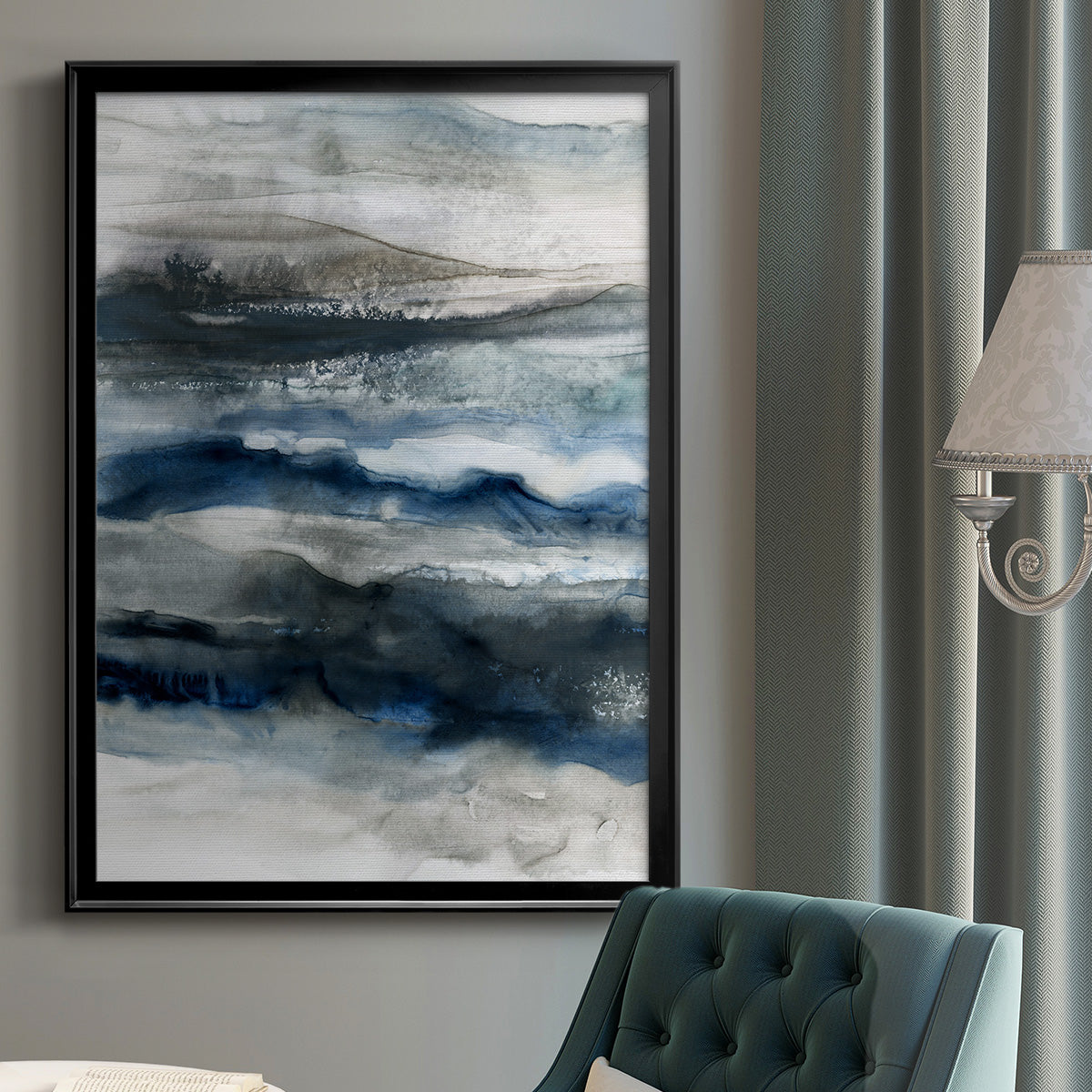 Ocean Depths - Modern Framed Canvas Print