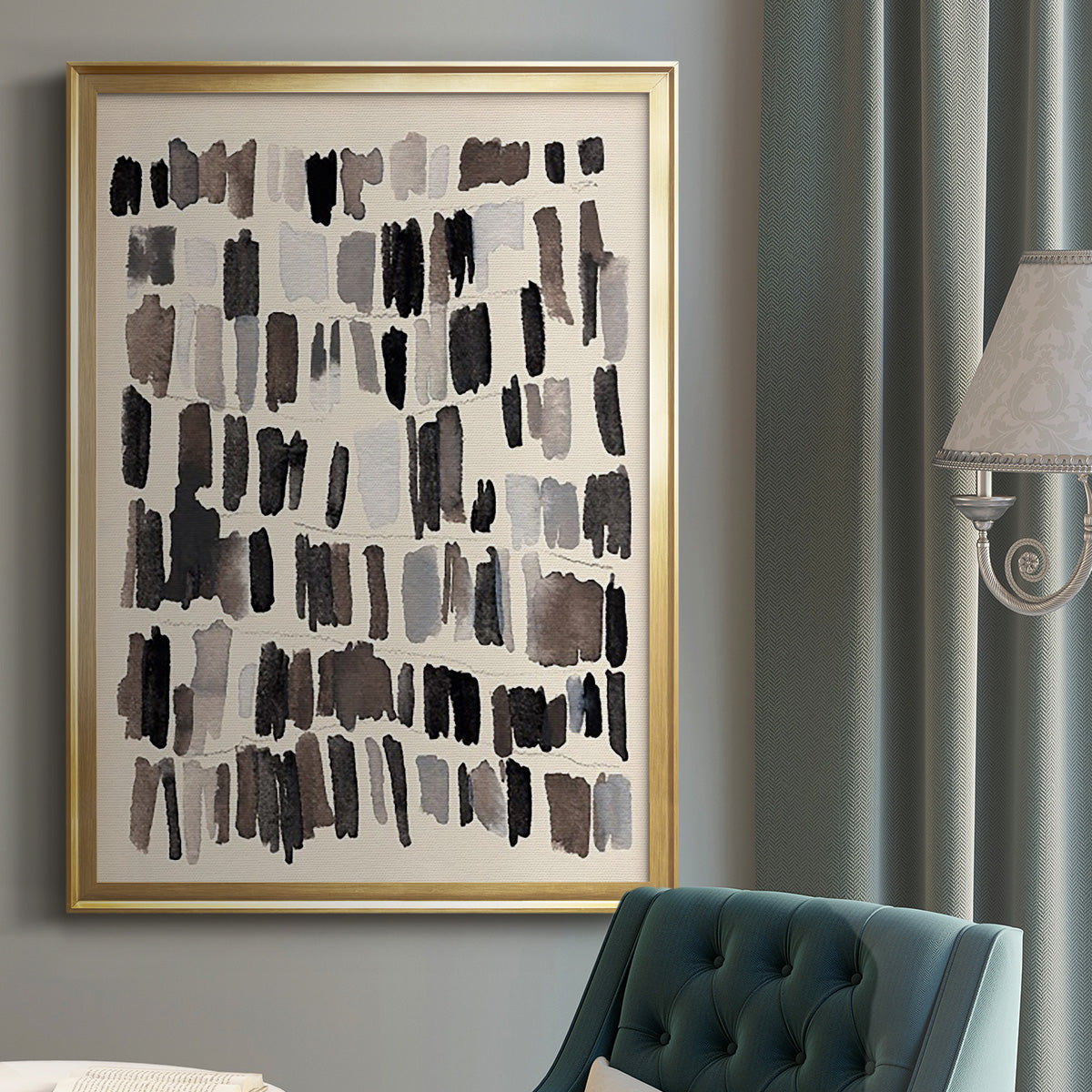 Chalk and Flint IV - Modern Framed Canvas Print