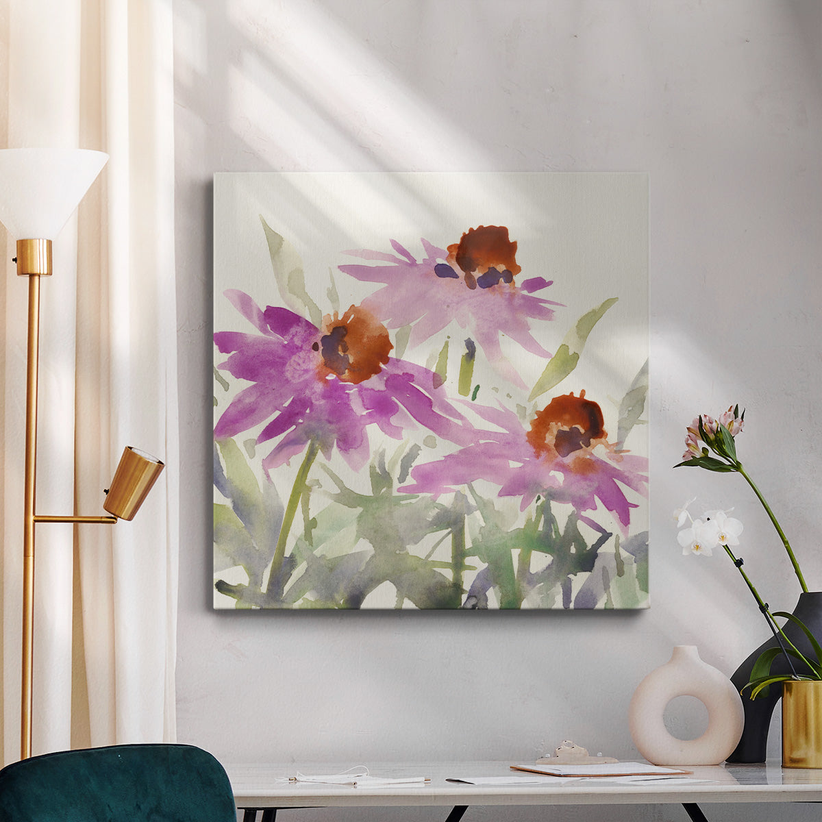 Daisy Garden Views II - Canvas Art Print